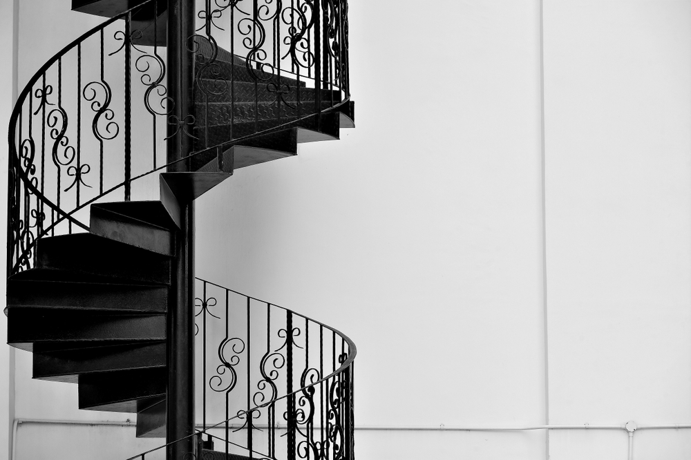 L'escalier en fer forgé